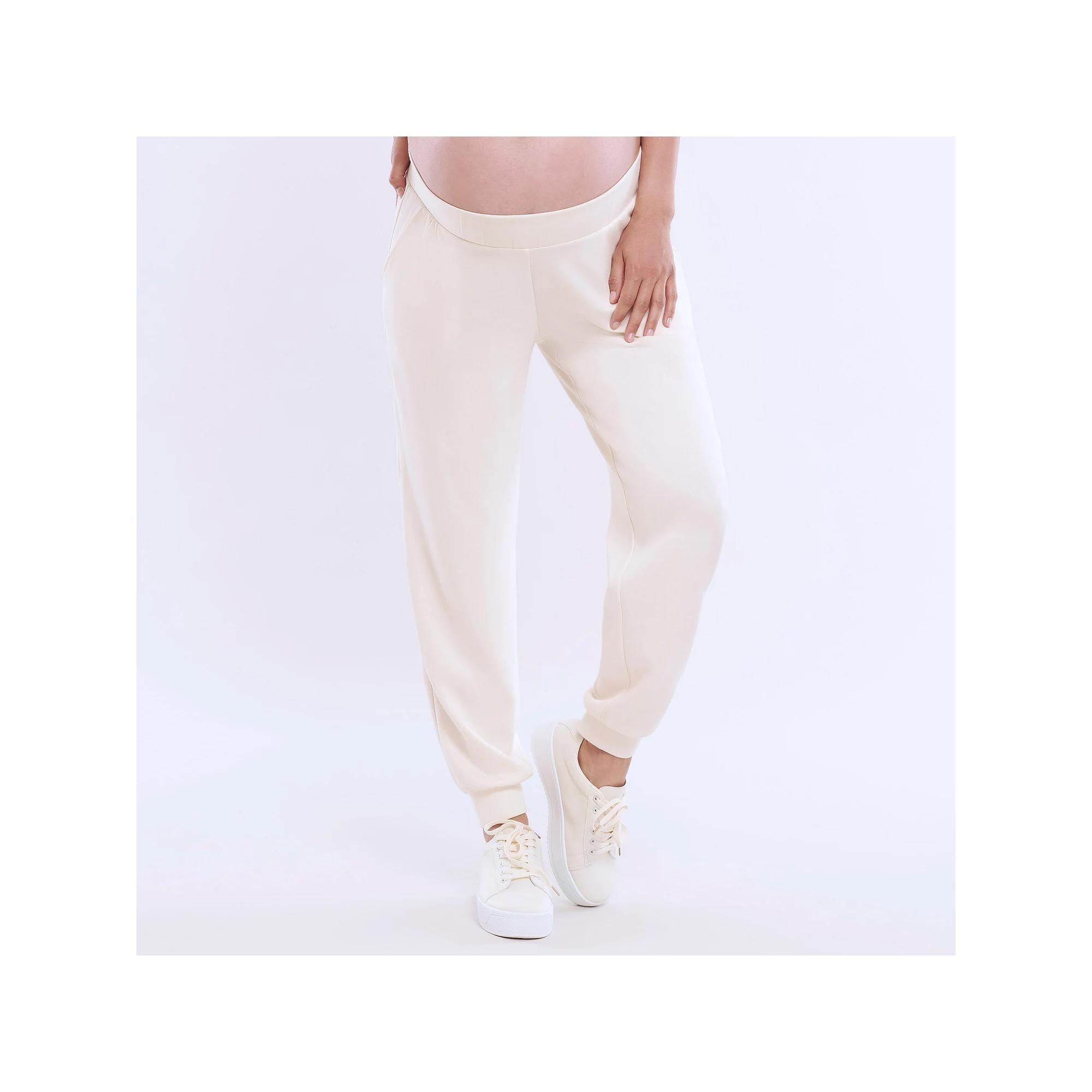Maternity Motherhood® Cozy Joggers, Women's, Size: Small-Mat, Winter White Product Image