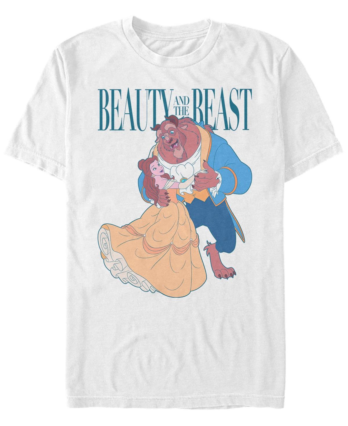 Disney's Beauty And The Beast Men's Vintage Logo Tee, Size: XL, White Product Image