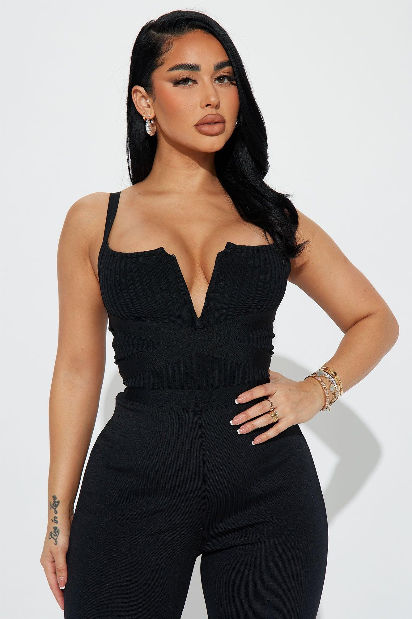 Misty Bandage Jumpsuit - Black Product Image