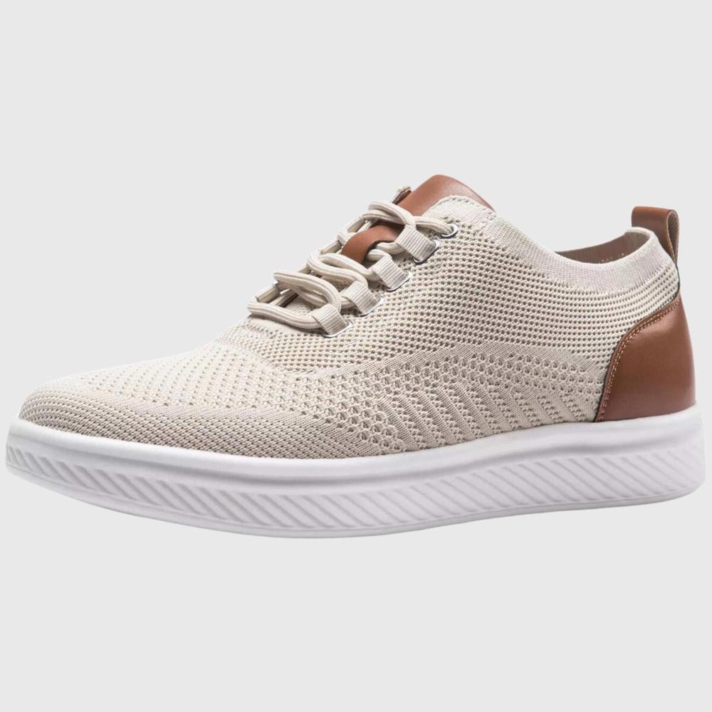 Alpine Swiss Brad Mens Dress Sneakers Mesh Oxfords Business Casual Comfortable Shoes Beige 7 M US Product Image