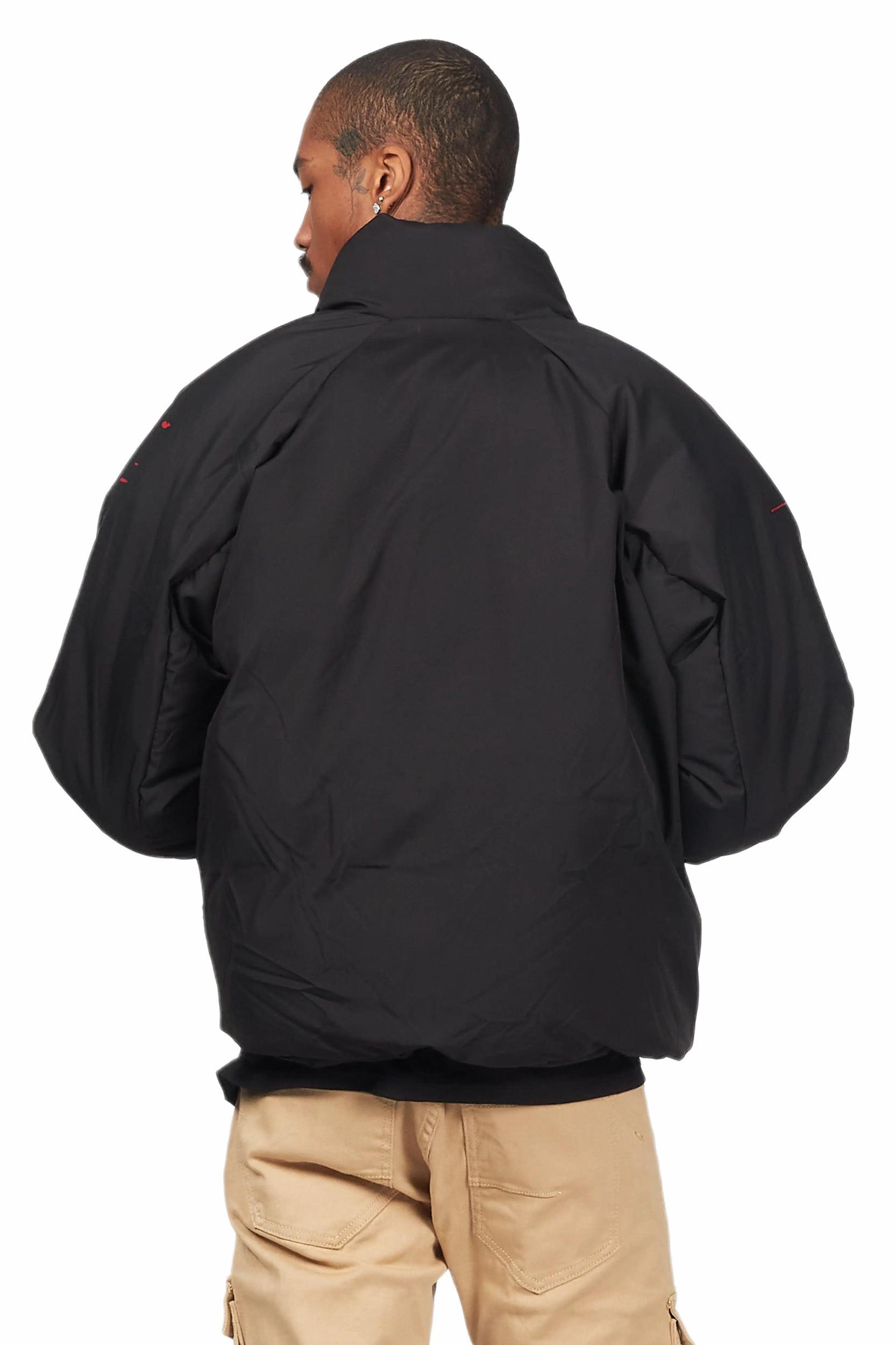 Rabbie Black/Red Puffer Jacket Male Product Image