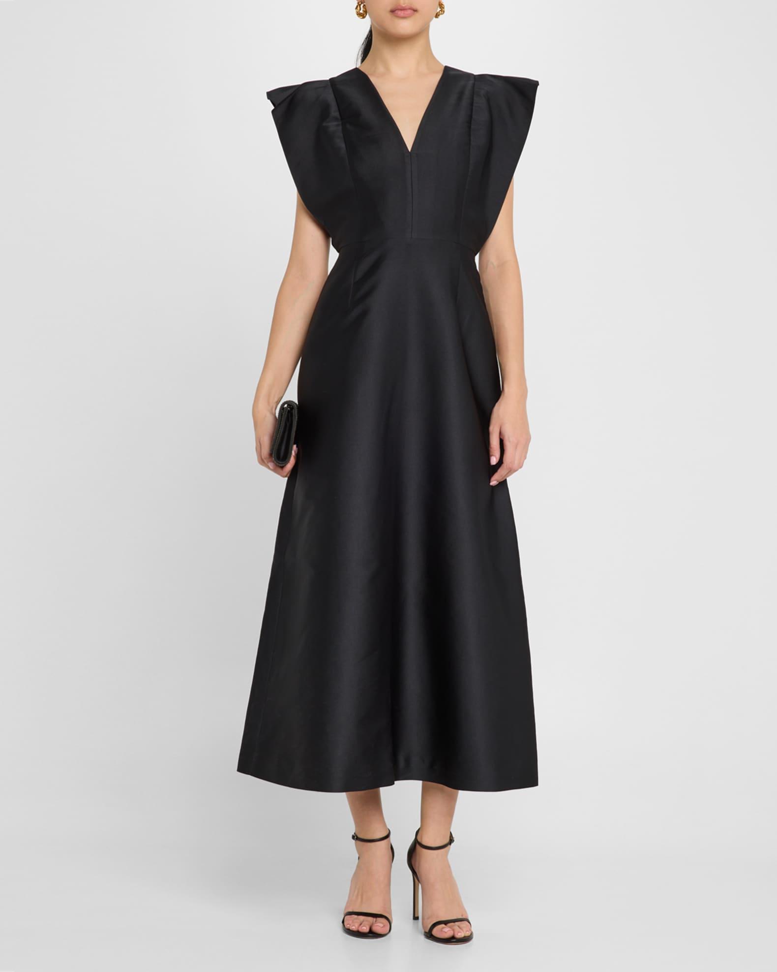 Electra Ruffle Cap-Sleeve Midi Dress Product Image