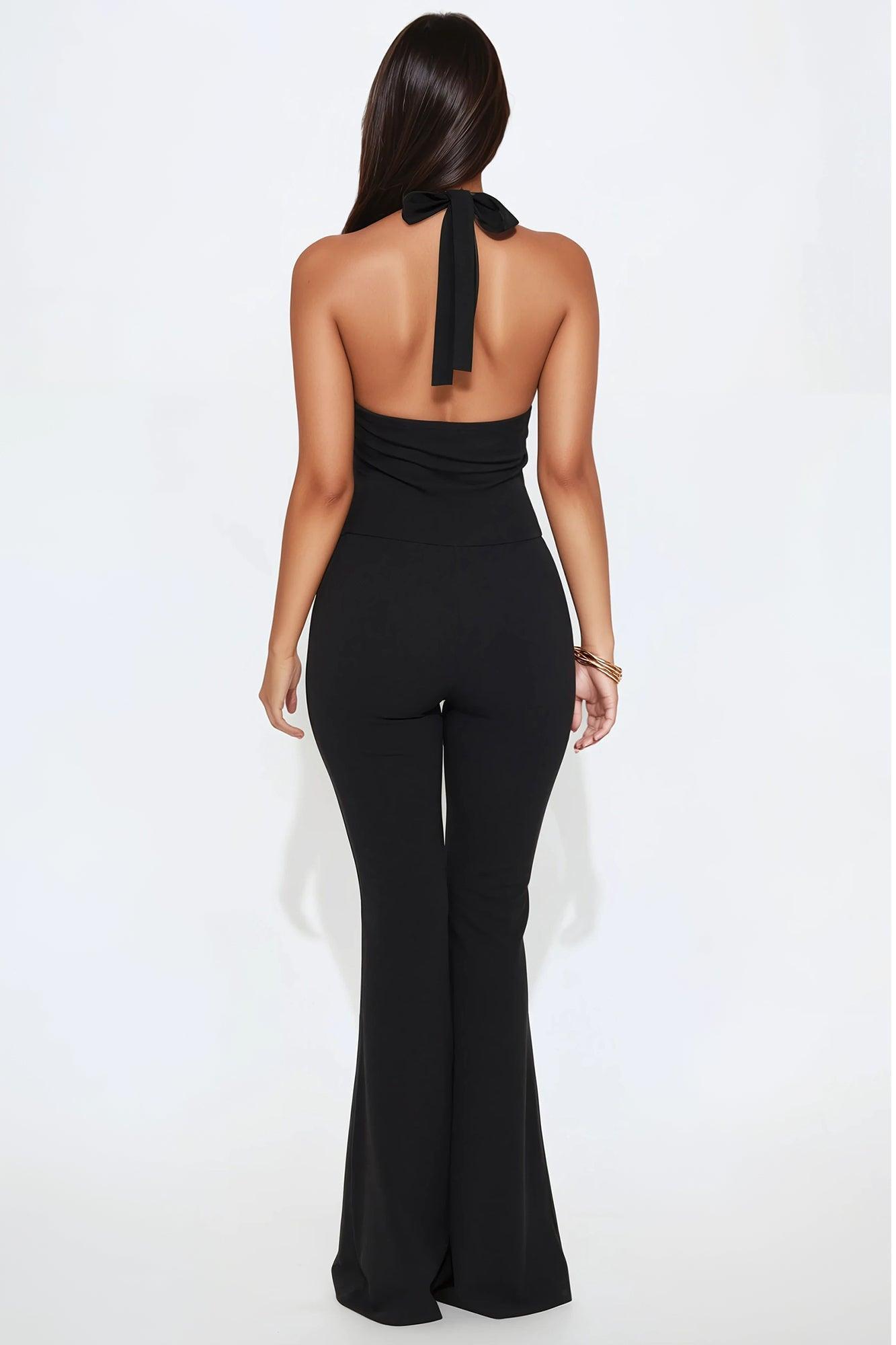 Felicity Halter Jumpsuit - Black Product Image