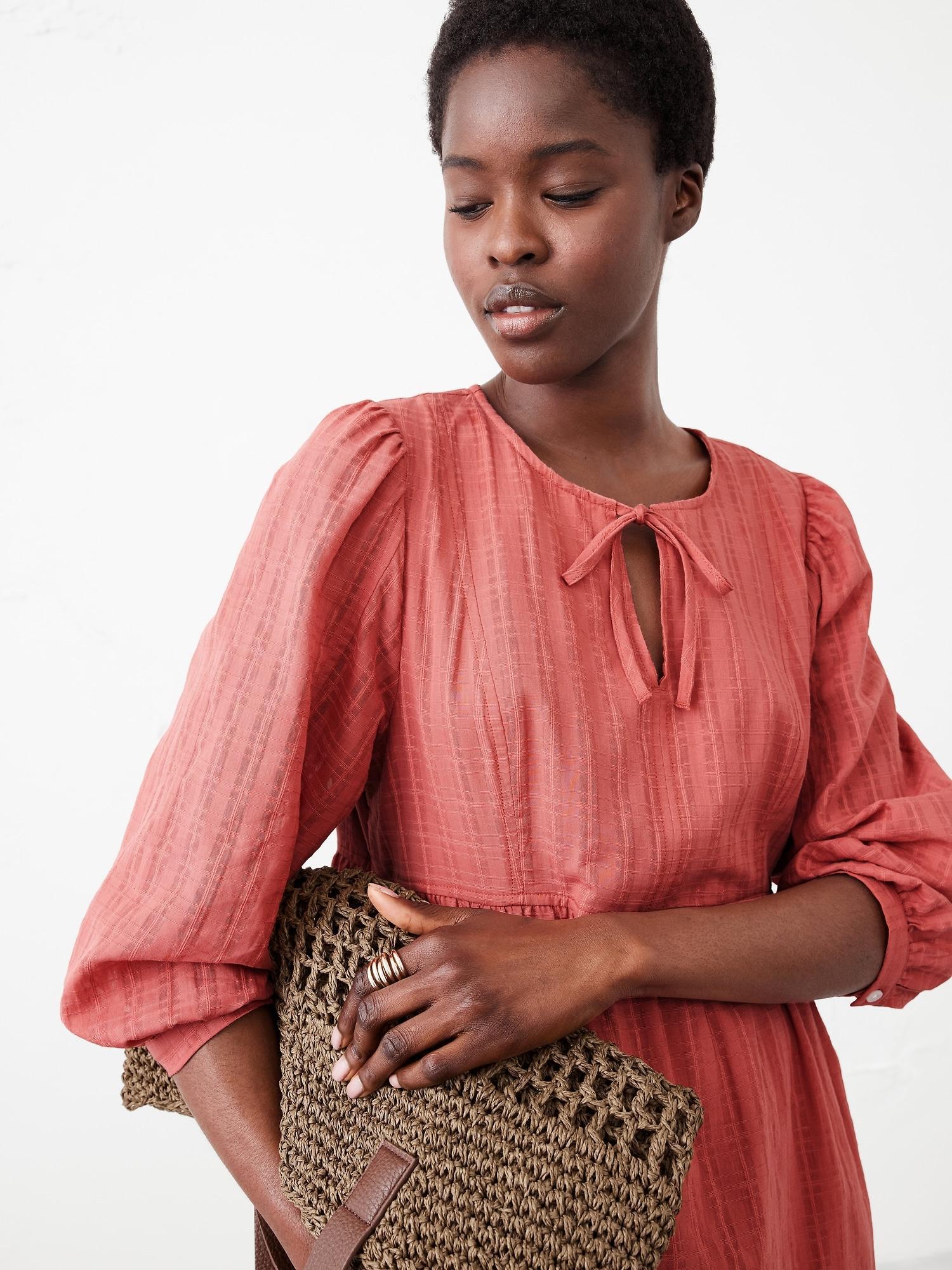 Puff-Sleeve Peplum Mini Shift Product Image
