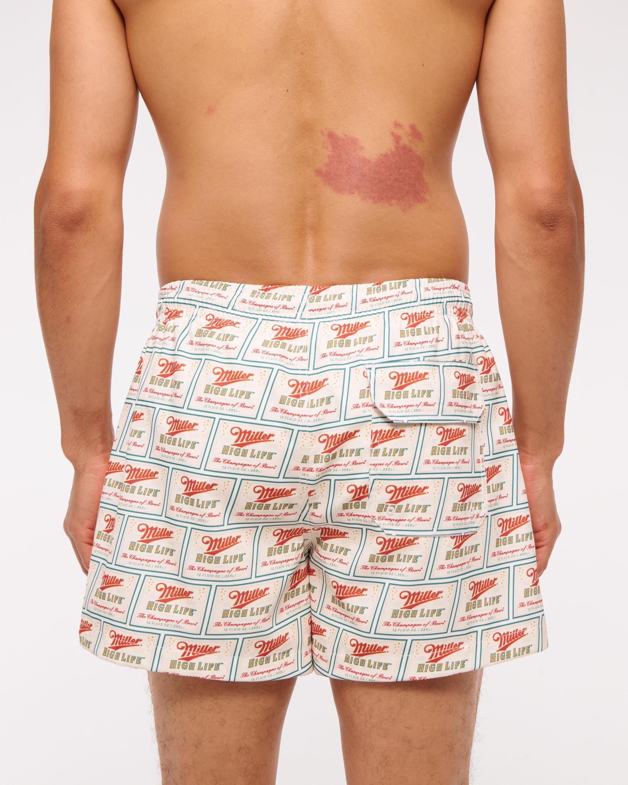 Pull-On Wide Seersucker Swim Trunk Product Image