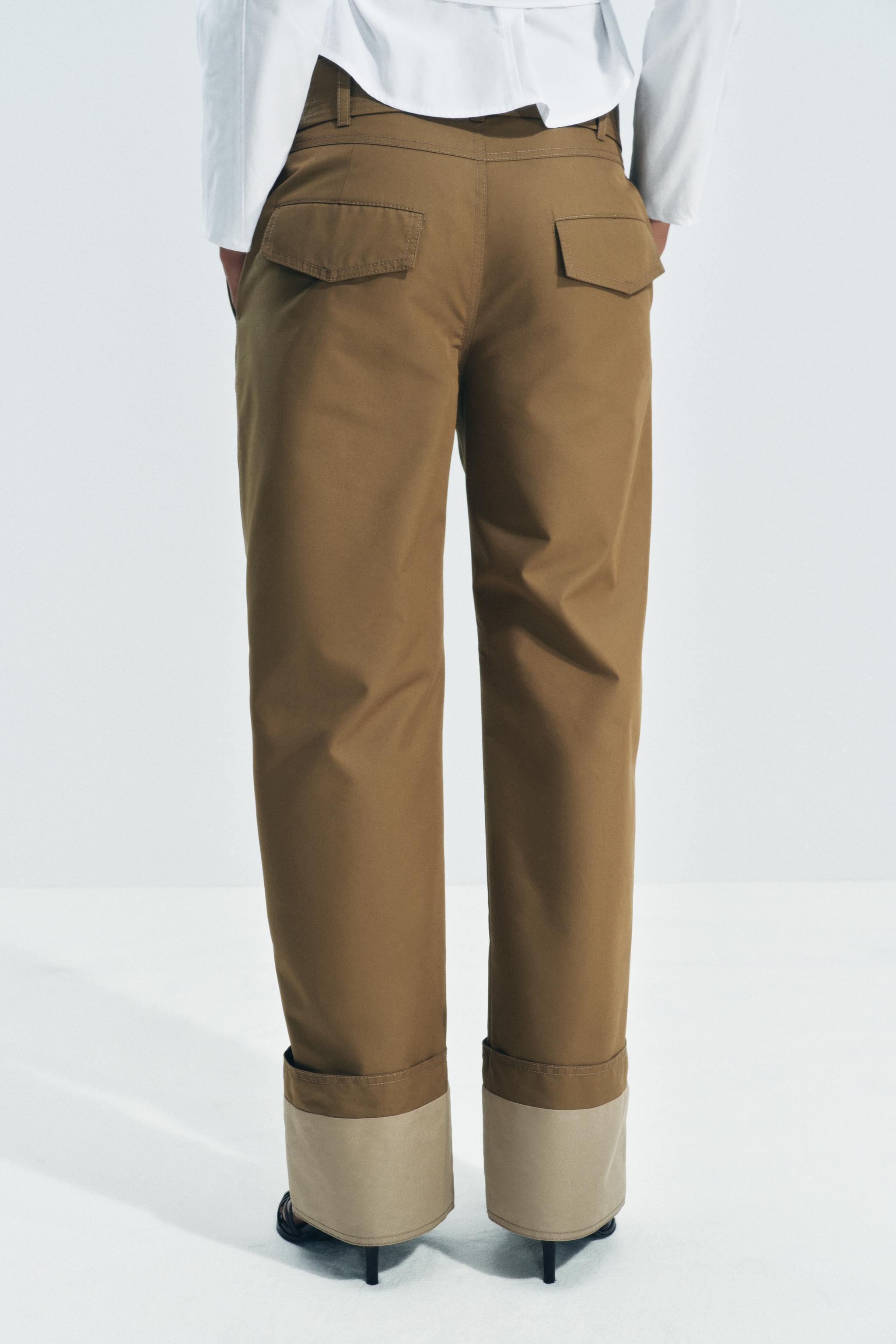 BELTED TWILL PANTS ZW COLLECTION Product Image