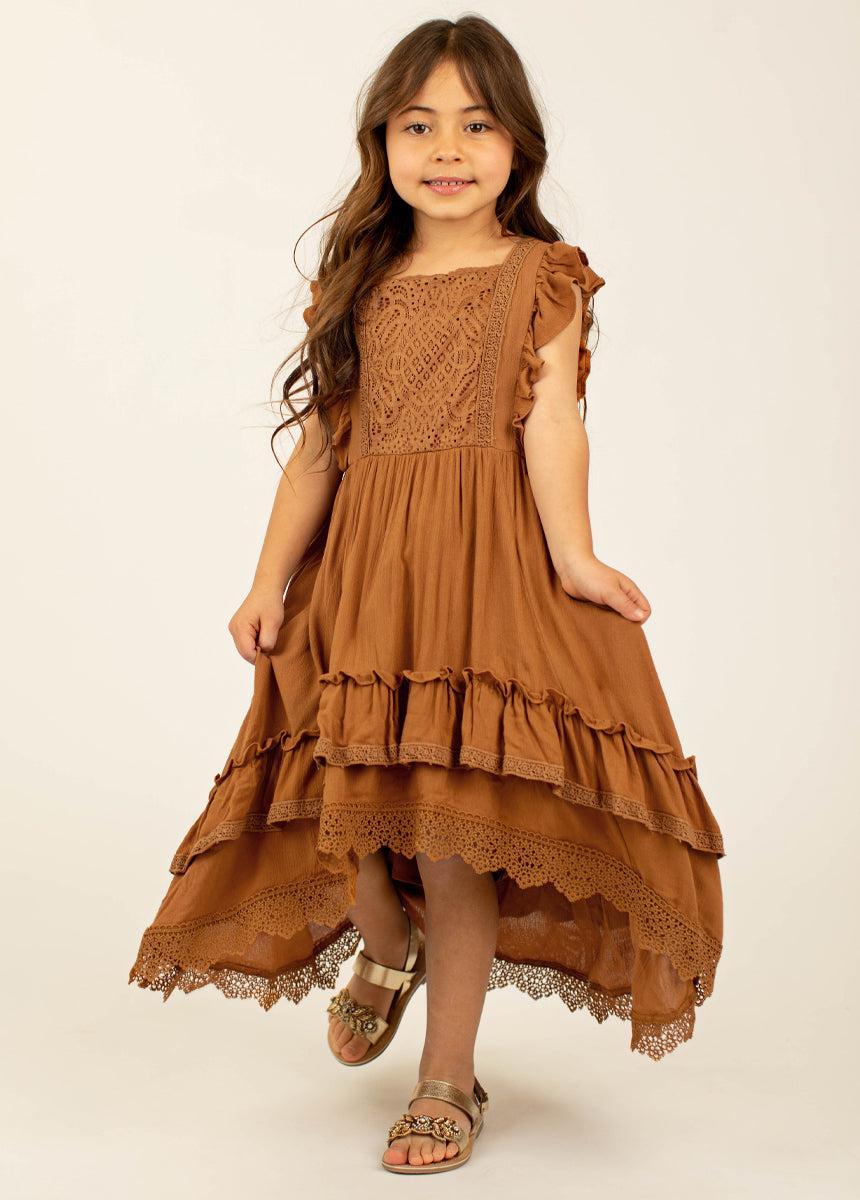 Cassia Dress in Marigold Girls Product Image