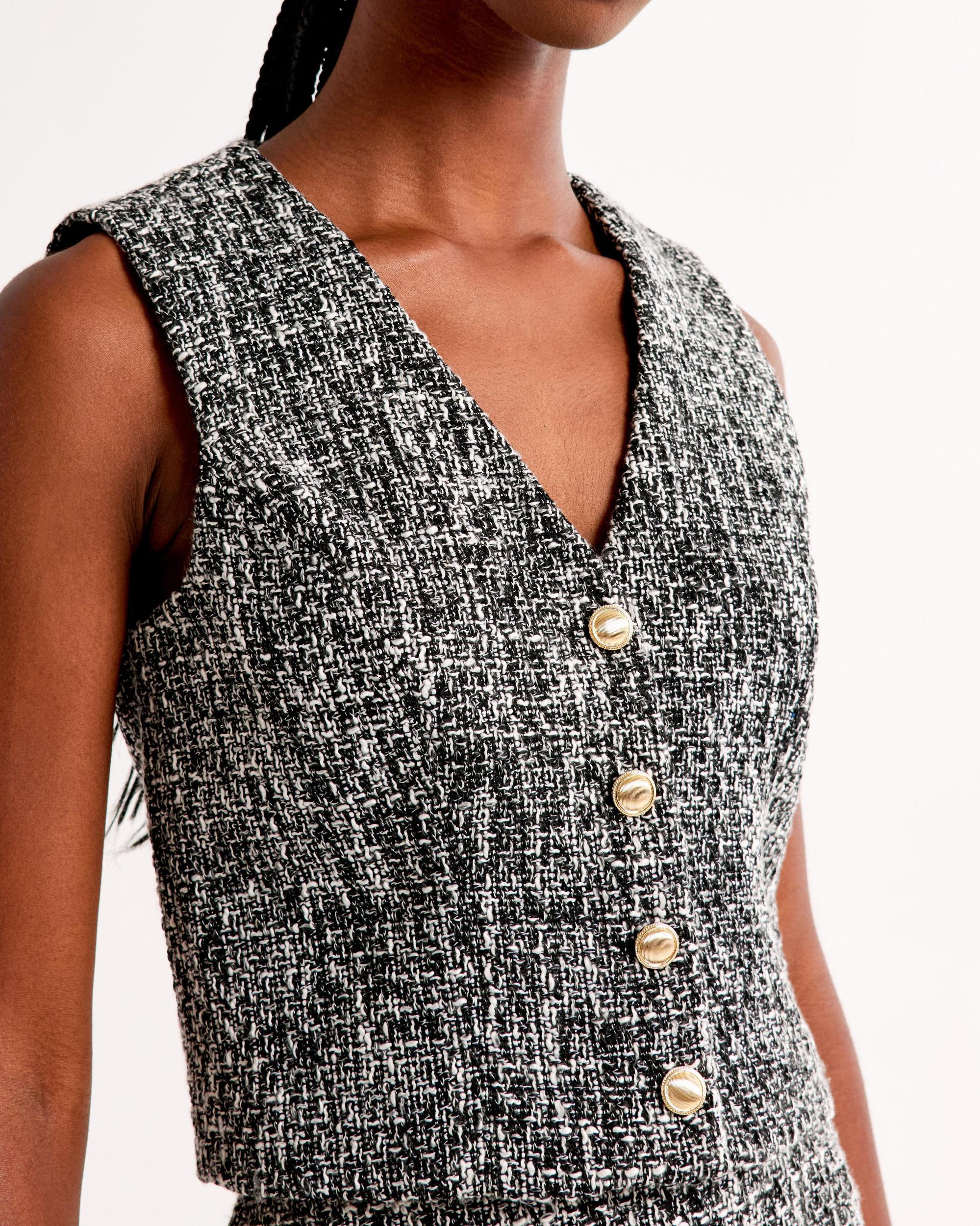 Tweed Vest Set Top Product Image