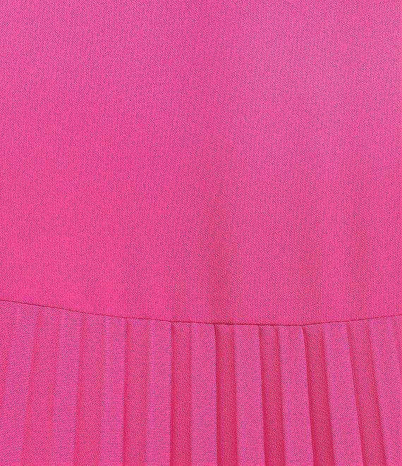 Trina Turk Georgette V-Neck Sleeveless Pleated Maxi Dress Product Image