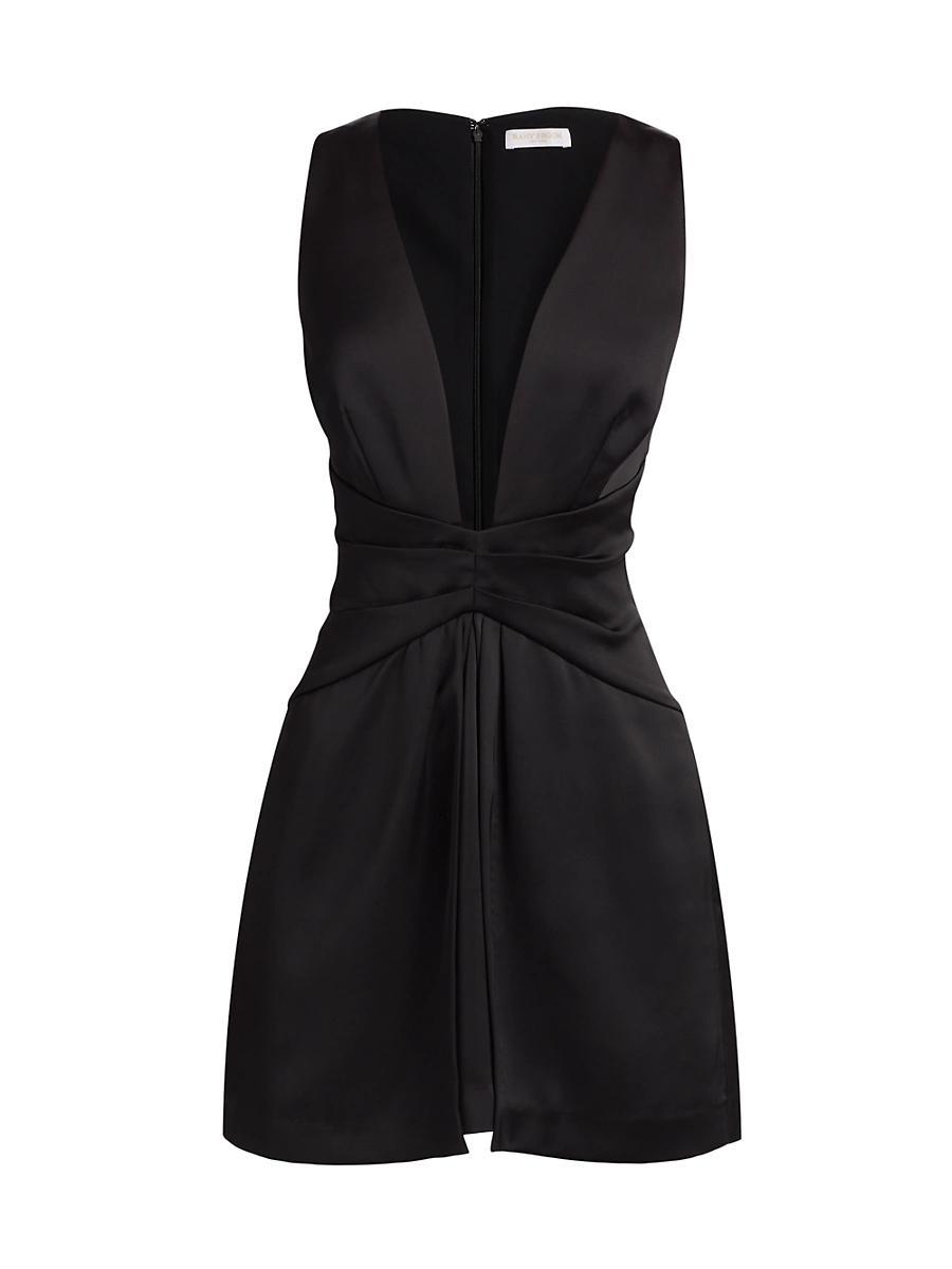 Womens Cassea Ruched Satin Minidress Product Image