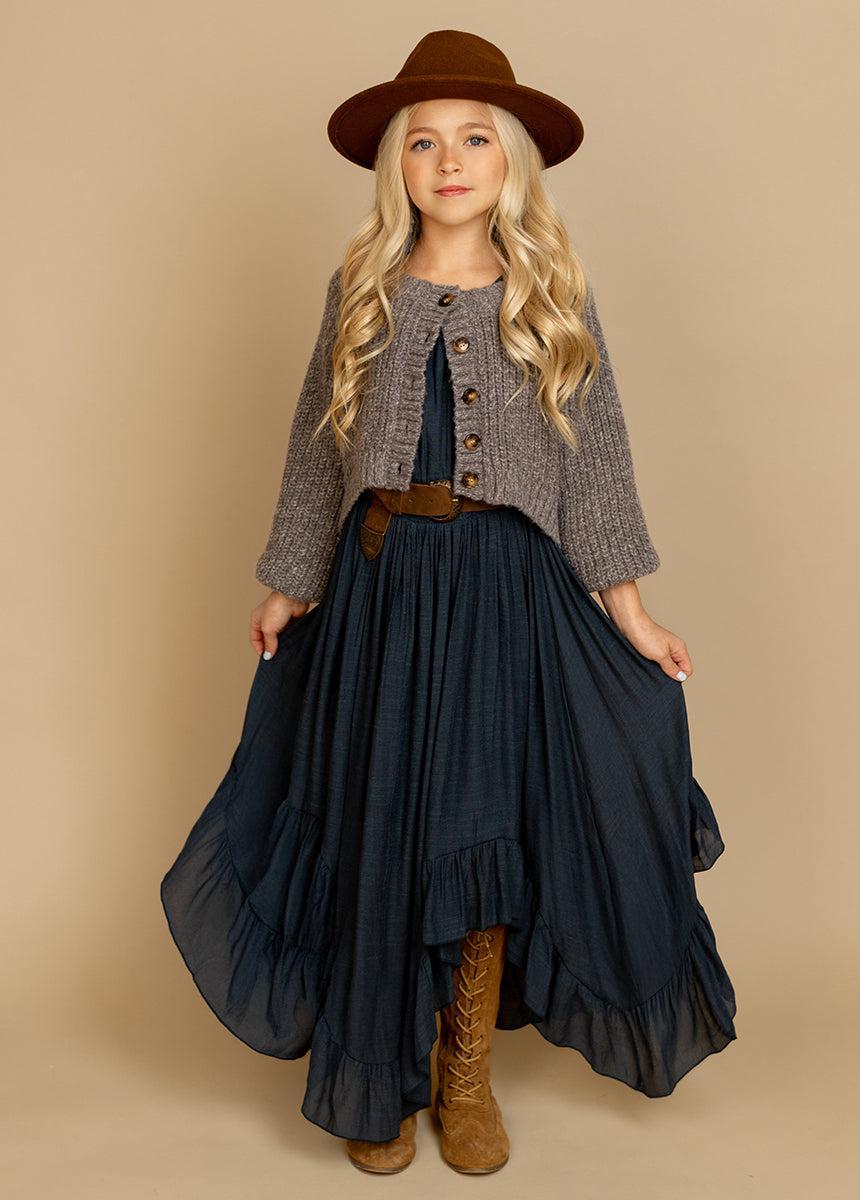 Briley Dress in Navy Girls Product Image