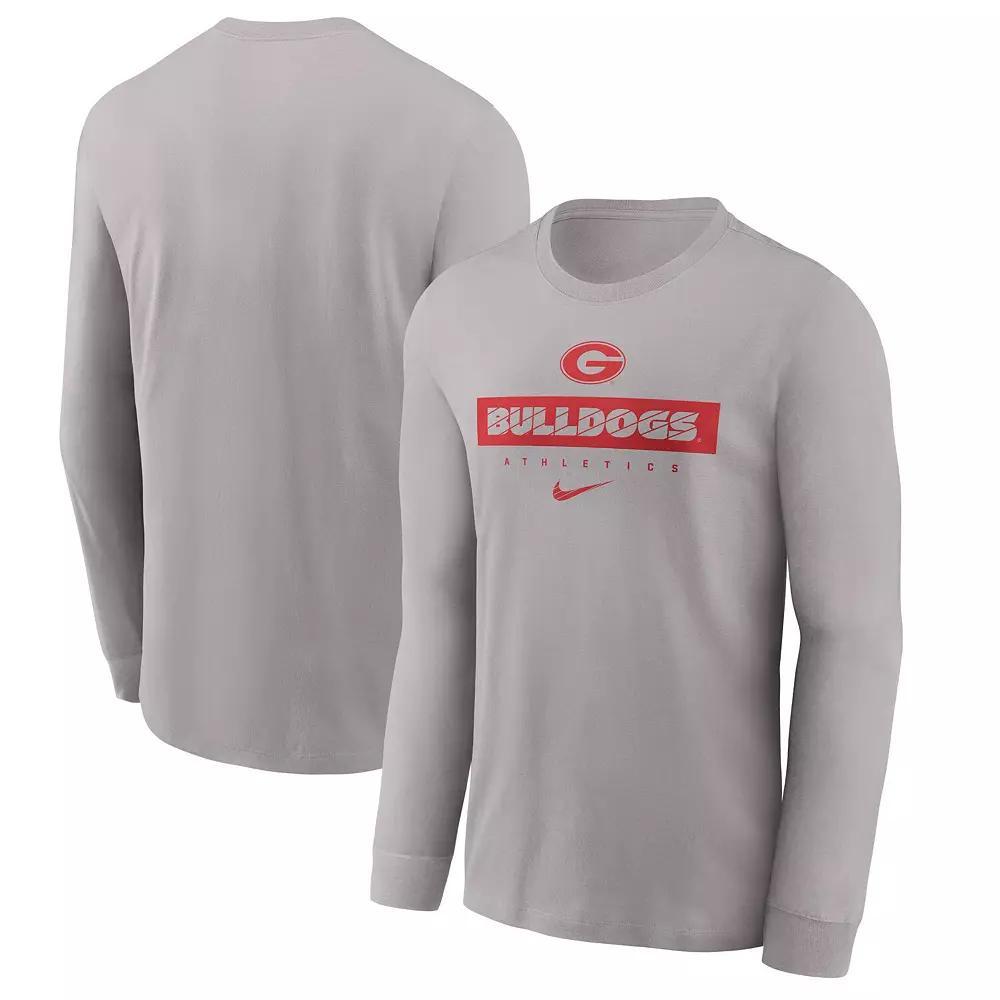 Men's Nike Gray Georgia Bulldogs 2024 Sideline Legend Performance Long Sleeve T-Shirt, Size: Medium, Grey Product Image