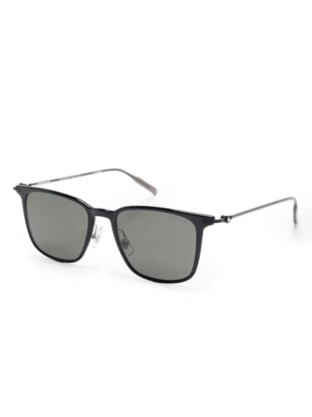 MONTBLANC Rectangle-frame Sunglasses In Schwarz Product Image