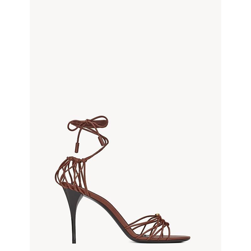Saint Laurent Womens Babylone Sandals in Smooth Leather Product Image