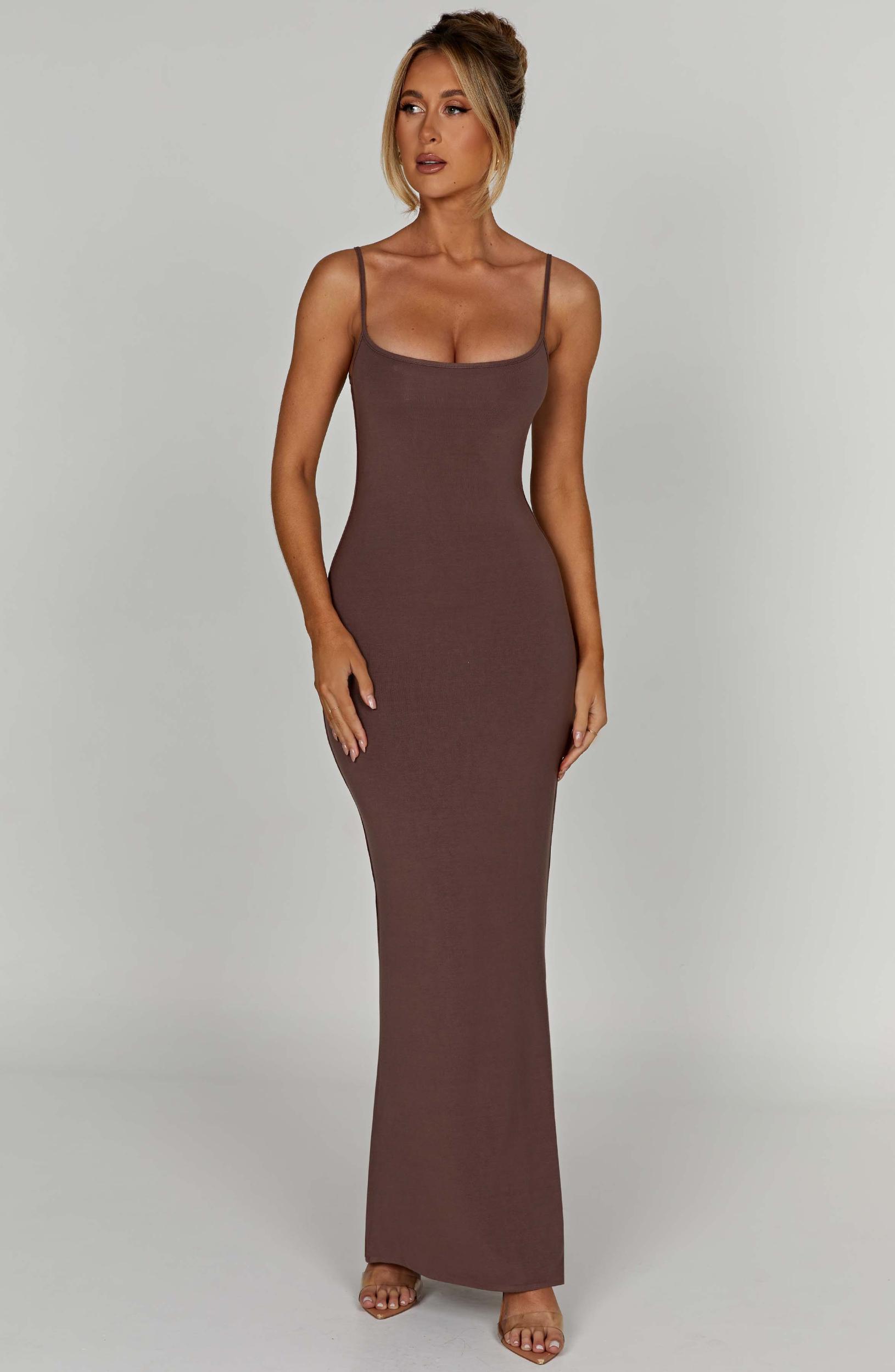 Saskia Maxi Dress - Chocolate Product Image