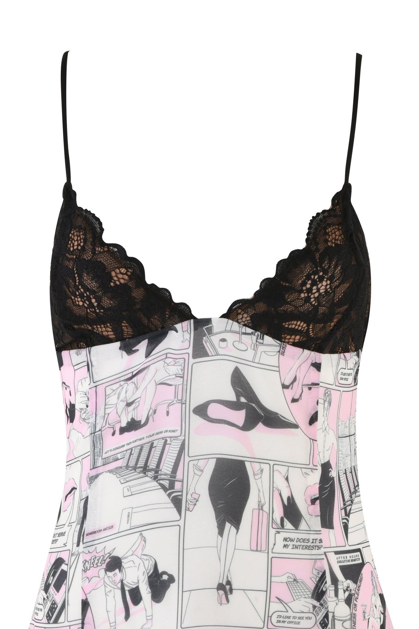 ROSIE DRESS - PINK : DIGITAL:COMIC PRINT Product Image