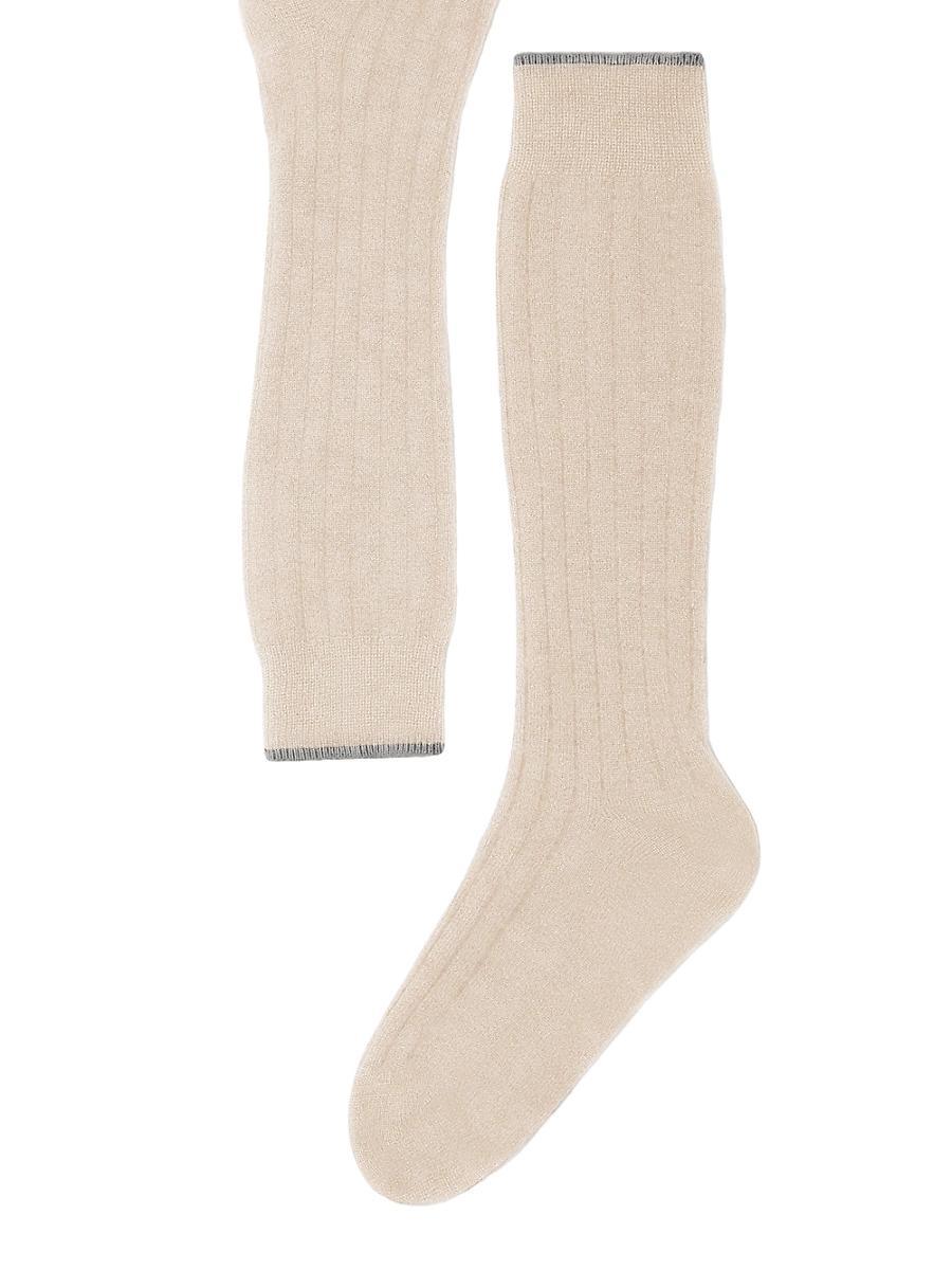 Mens Cashmere Rib Knit Socks Product Image