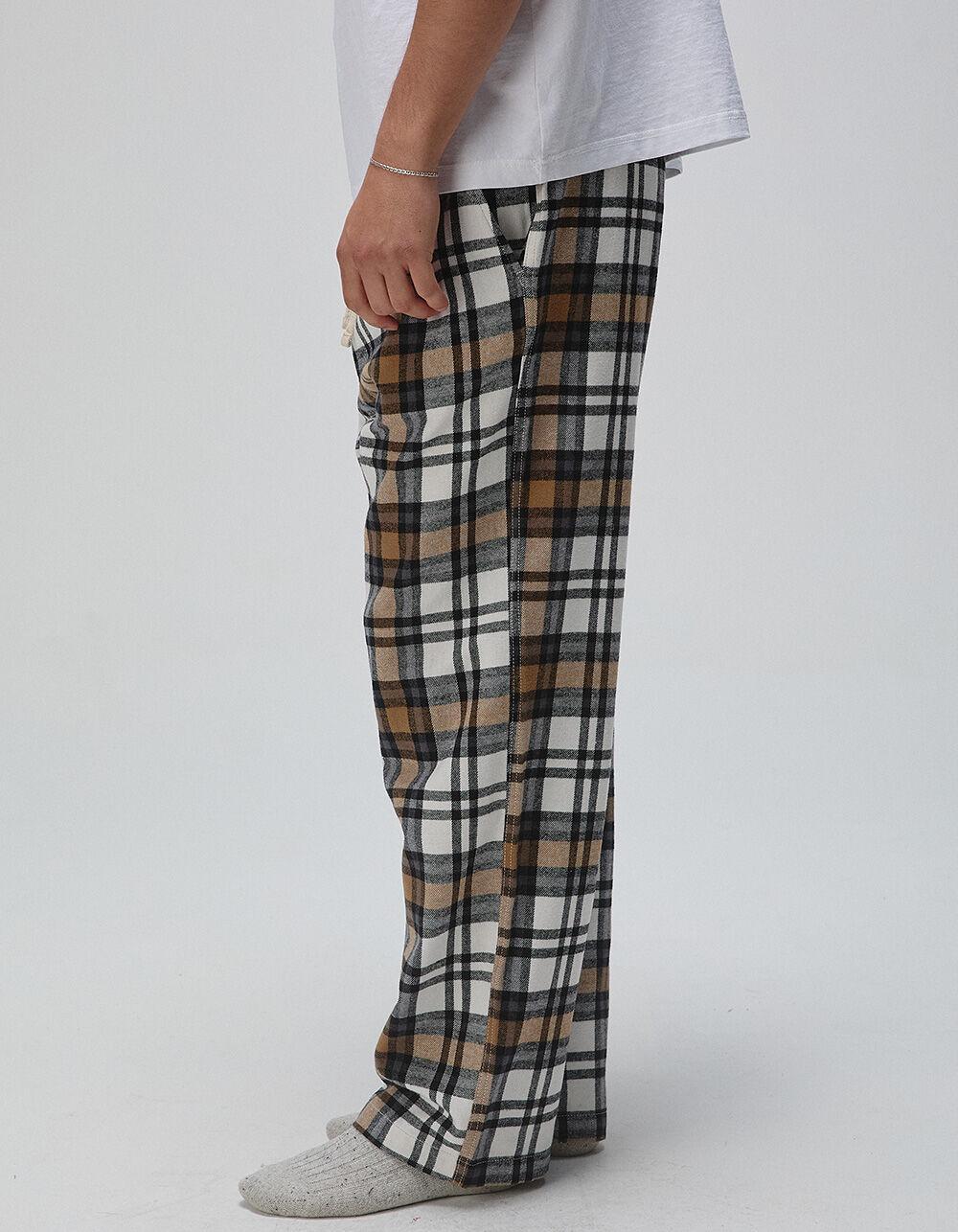 RSQ Mens Plaid Pajama Pants - WHT/GRAY Product Image