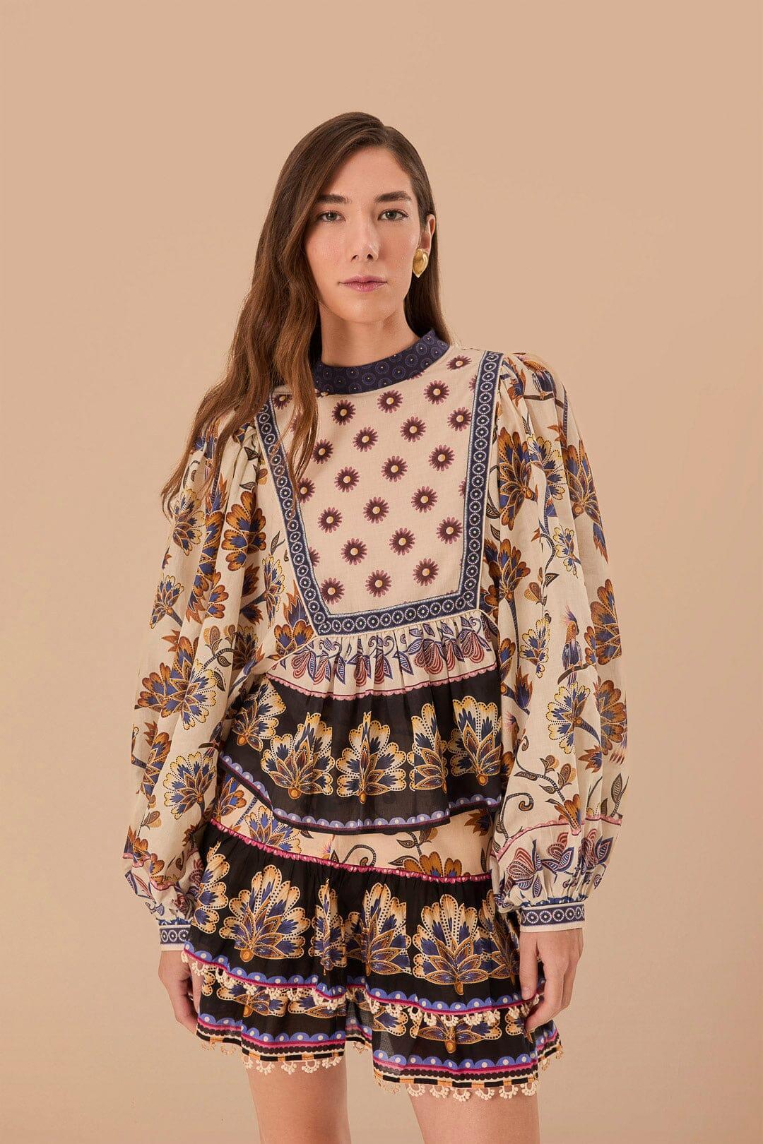 Cream Ainika Maxi Floral Blouse Product Image