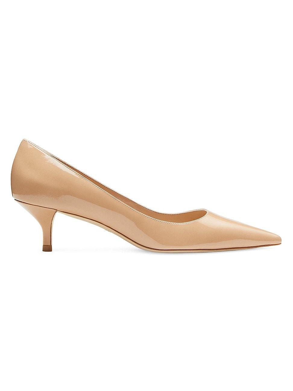 Stuart Patent Kitten-Heel Pumps Product Image