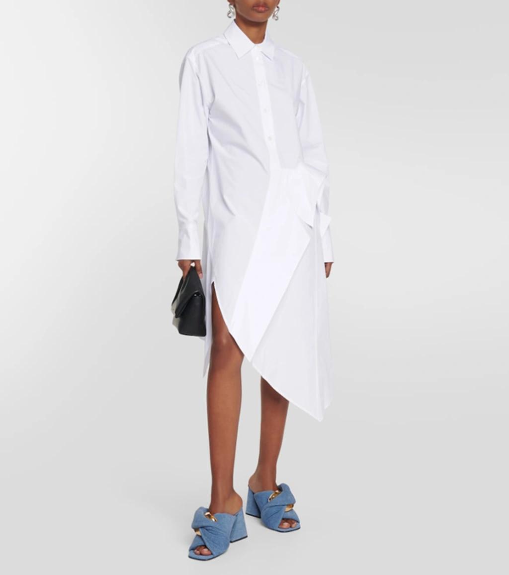 JW ANDERSON Deconstructed Cotton Shirtdress In White Product Image