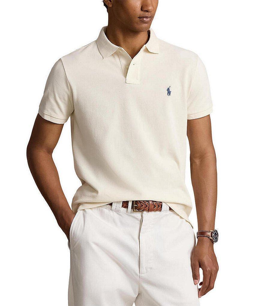 Polo Ralph Lauren Custom Slim Fit Solid Mesh Polo Shirt Product Image