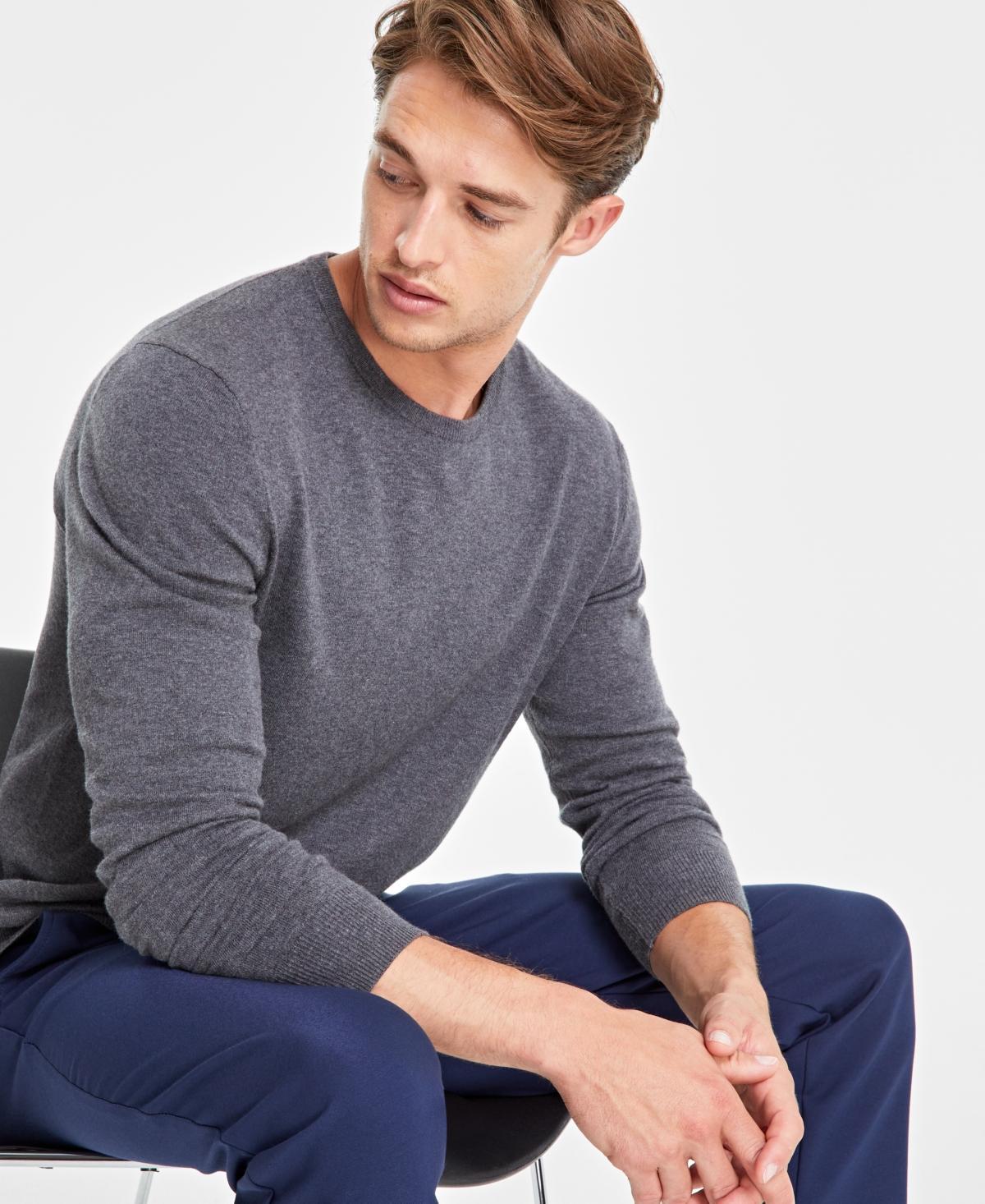 Alfani Mens Solid Crewneck Sweater, Created for Macys Product Image