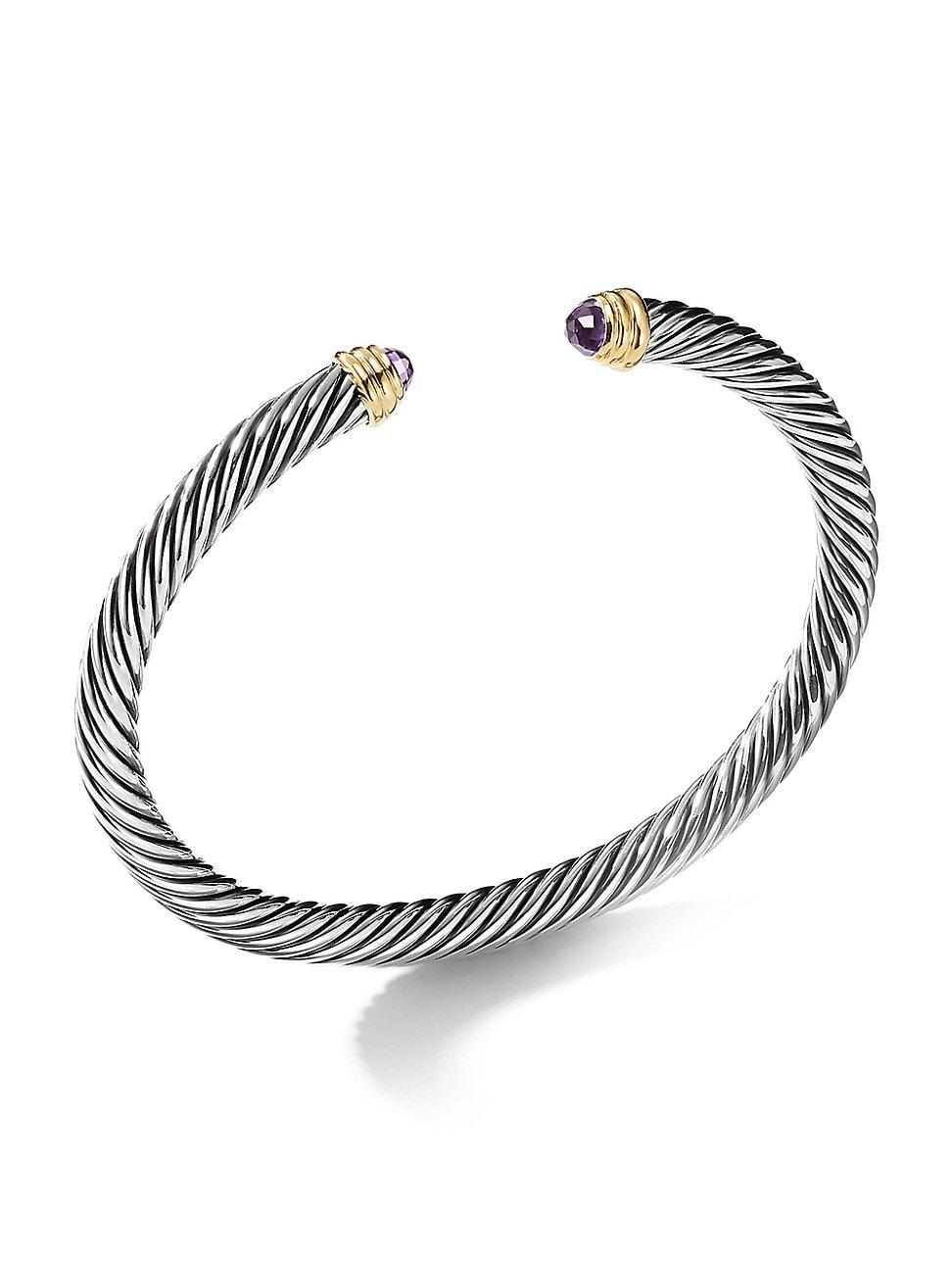 David Yurman Cable Classics Bracelet with Blue Topaz and Gold Product Image