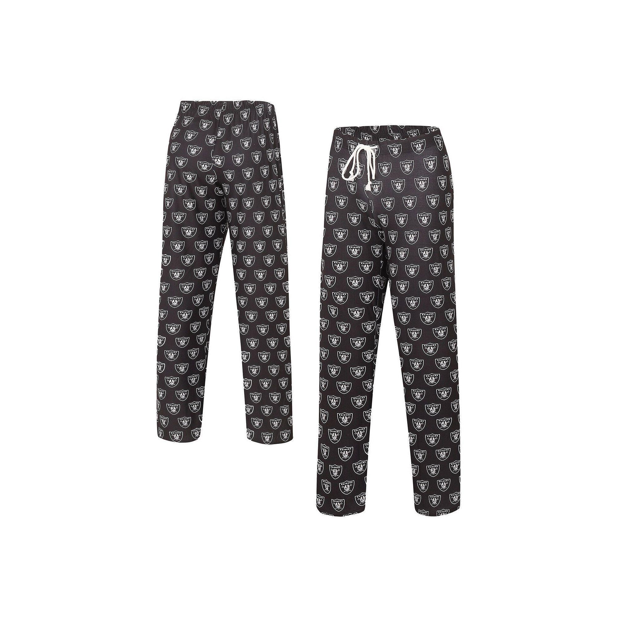 Women's Concepts Sport Black Las Vegas Raiders Gauge Allover Print Sleep Pants, Size: 3XL, Lvr Black Product Image