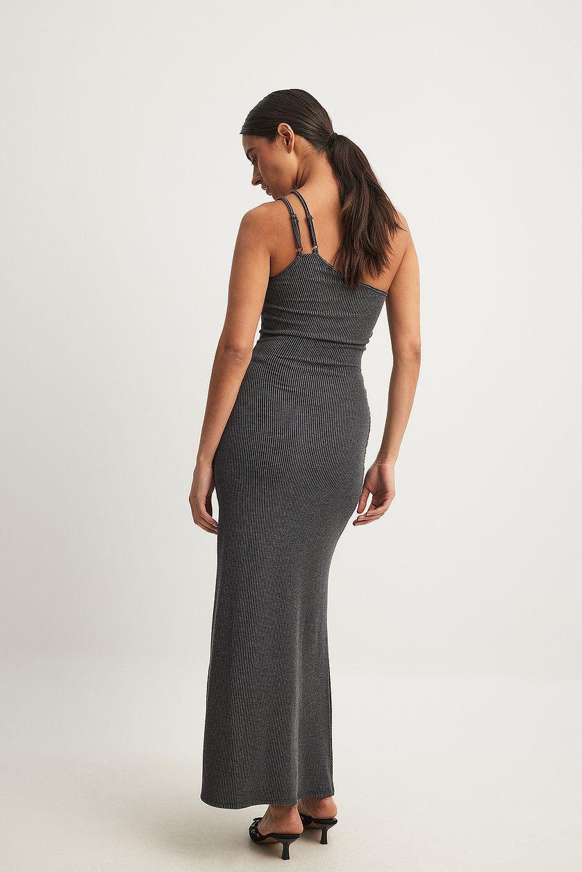Rib Lace Midi Dress Product Image