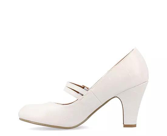 Journee Windy Womens Mary Jane High Heels Brown Product Image
