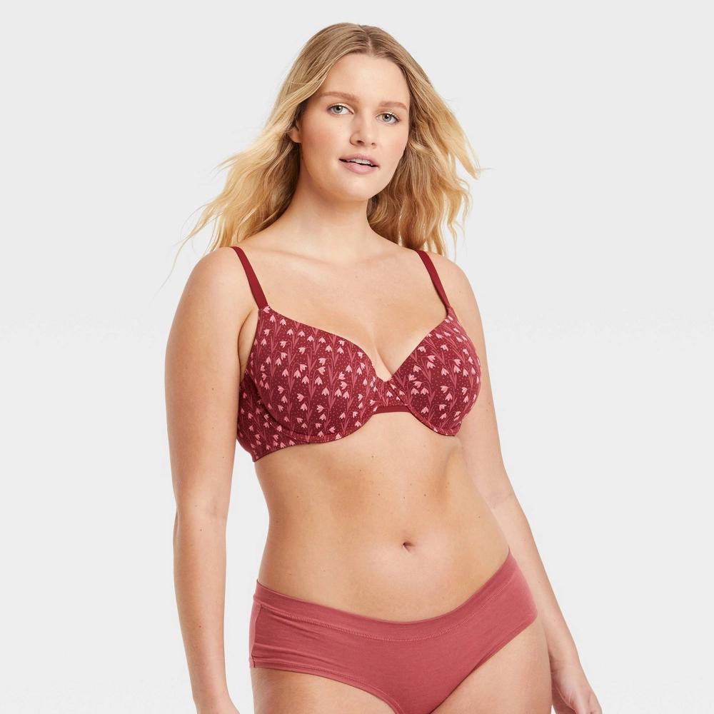 Women's Cotton Lightly Lined Demi T-Shirt Bra - Auden™ Product Image
