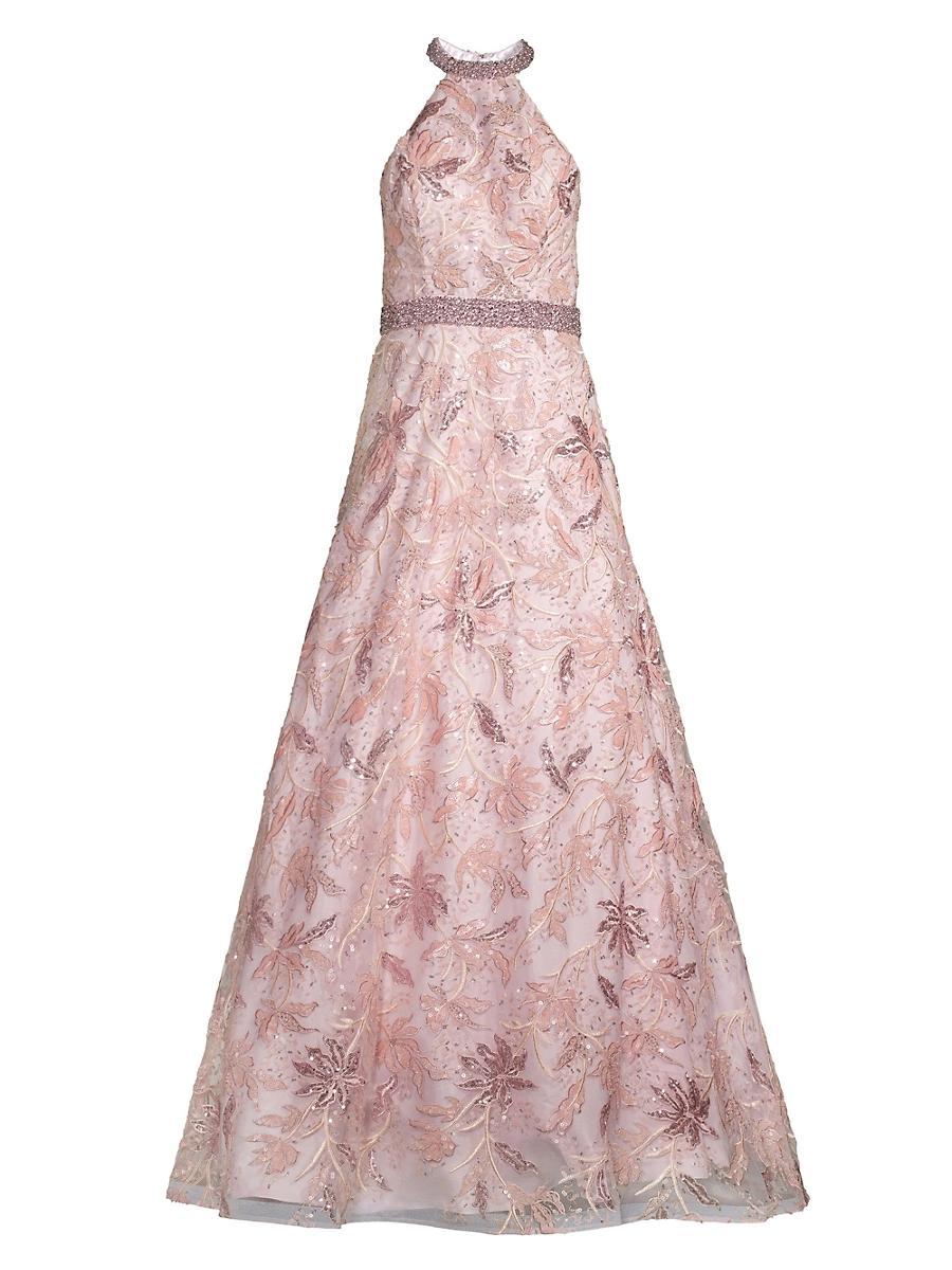 Womens Bead & Rhinestone-Embellished Gown Product Image
