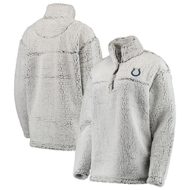 Women's G-III 4Her by Carl Banks Gray Arizona Cardinals Sherpa Quarter-Zip Pullover Jacket, Size: Small, Grey Product Image