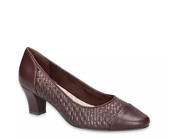 Easy Street Wes Women's Pumps, Size: 7 XW, Brown Woven Embossed Product Image