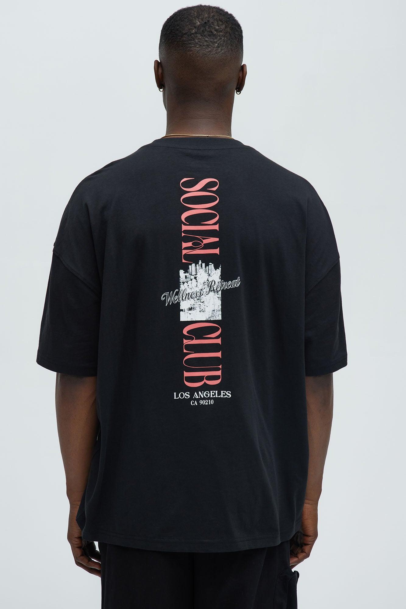 Social Club LA Oversized Short Sleeve Tee - Black Product Image