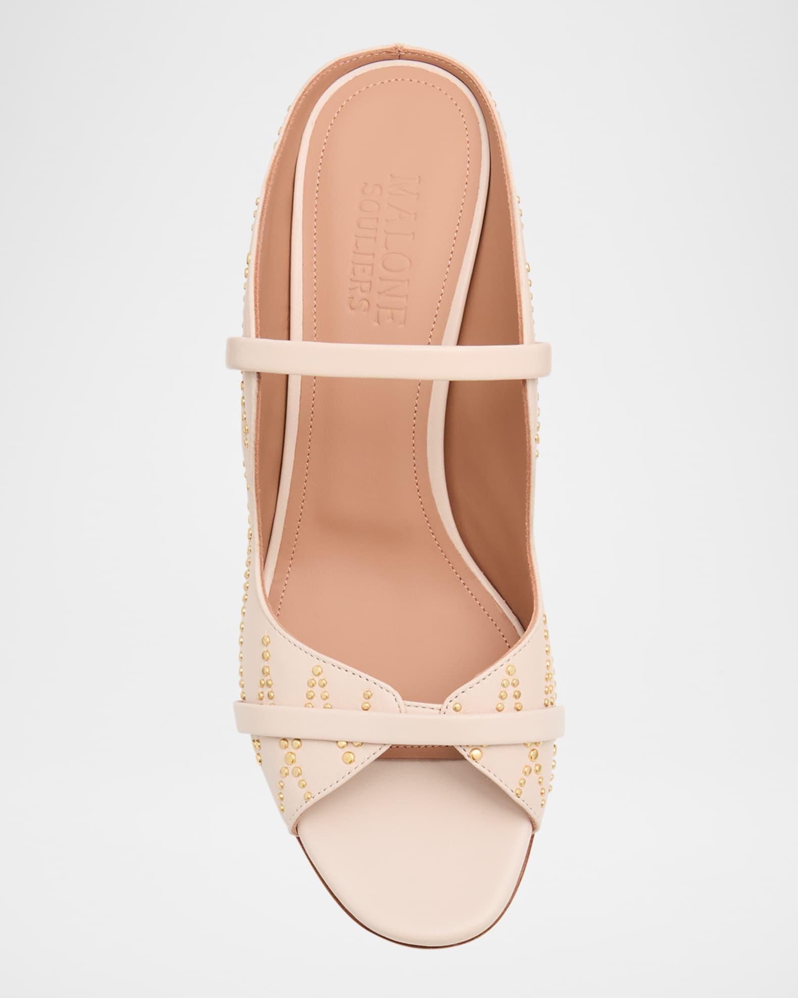 Norah Nappa Leather Block-Heel Sandals Product Image