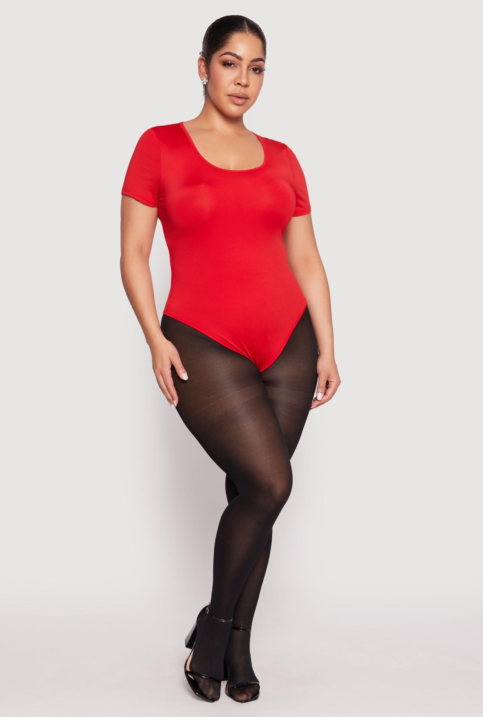 Womens Plus Size Daisy Short Sleeve Bodysuit Product Image
