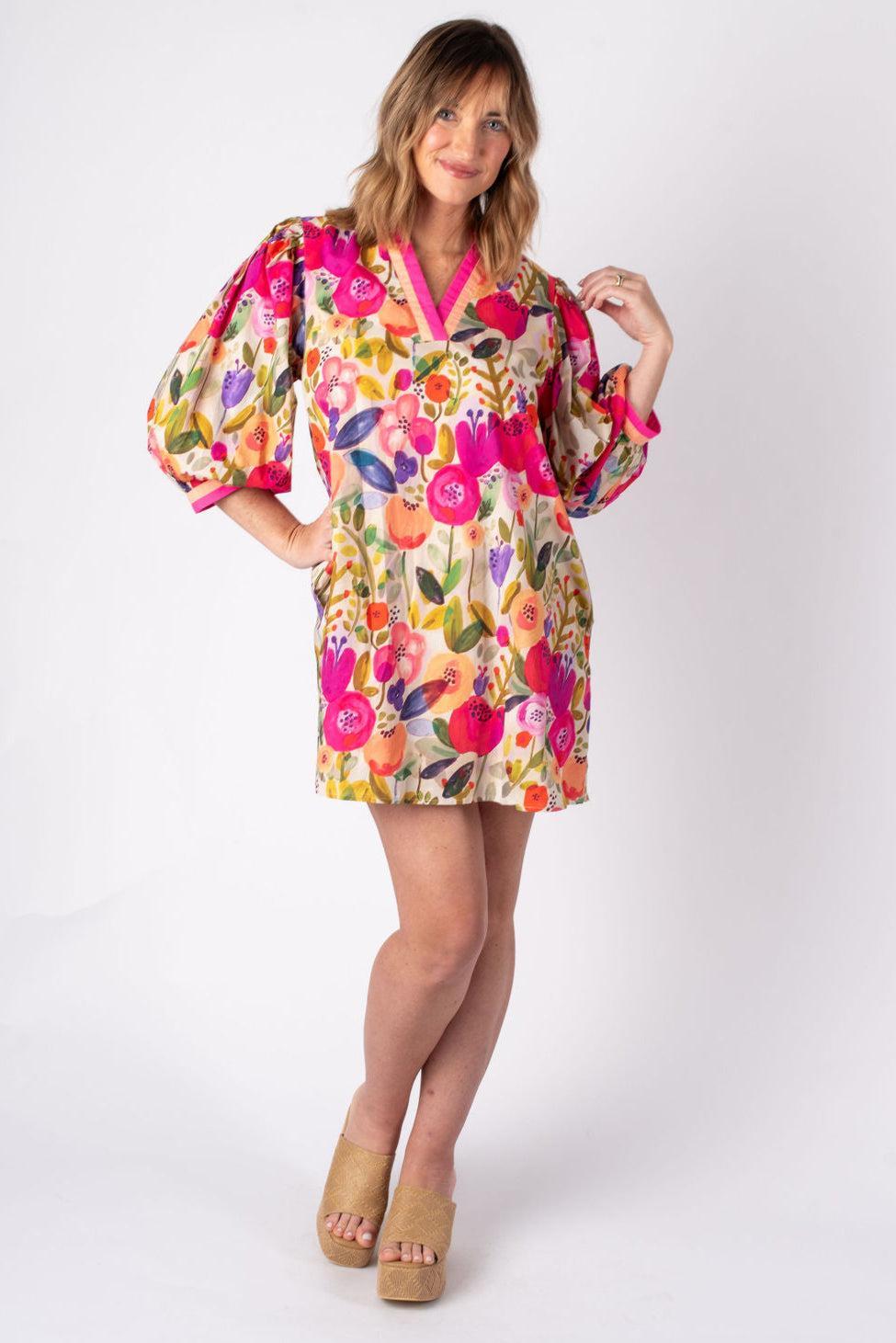 Chloe Floral Mini Dress Product Image
