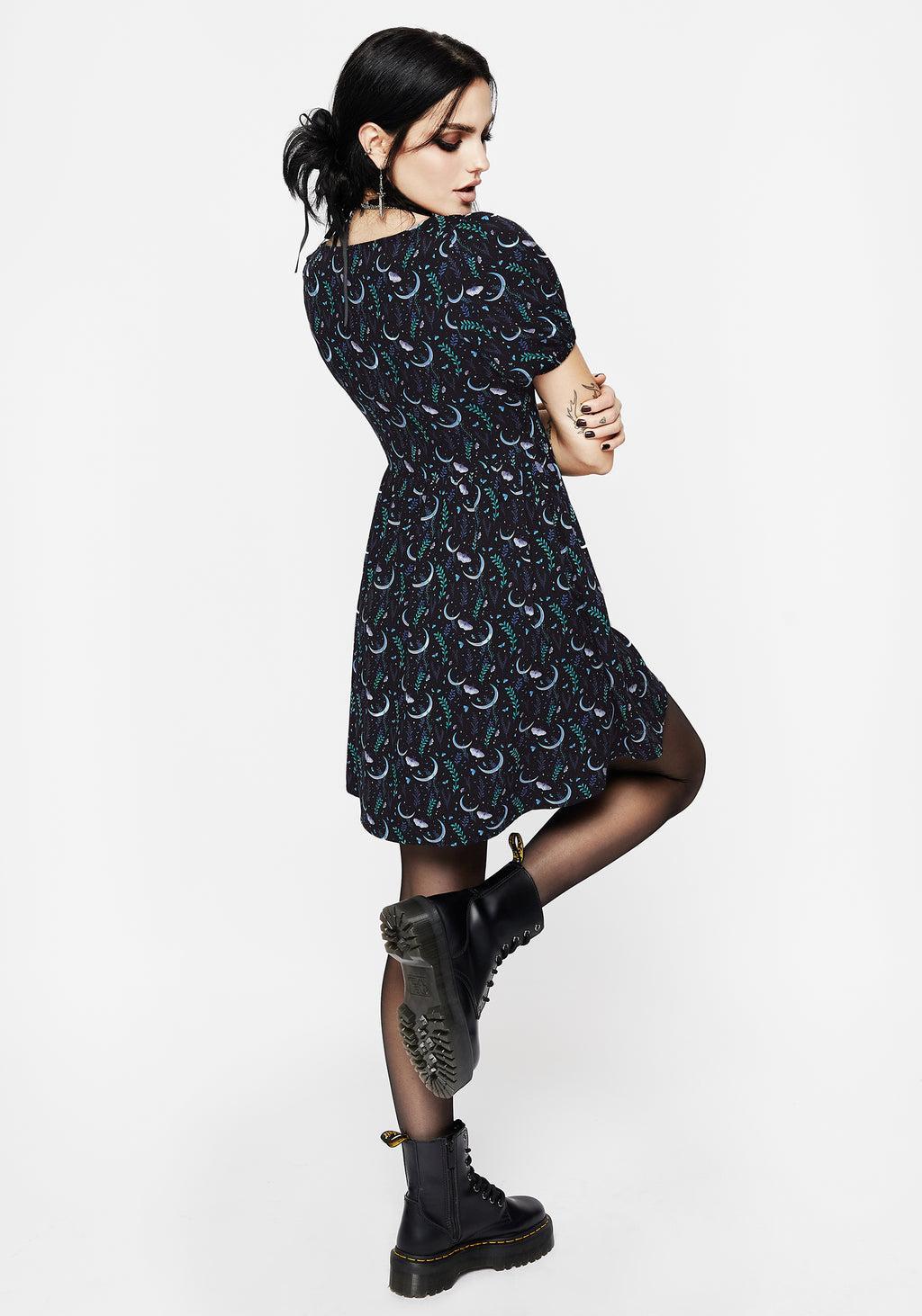 Diana Moon Moth Mini Dress Product Image