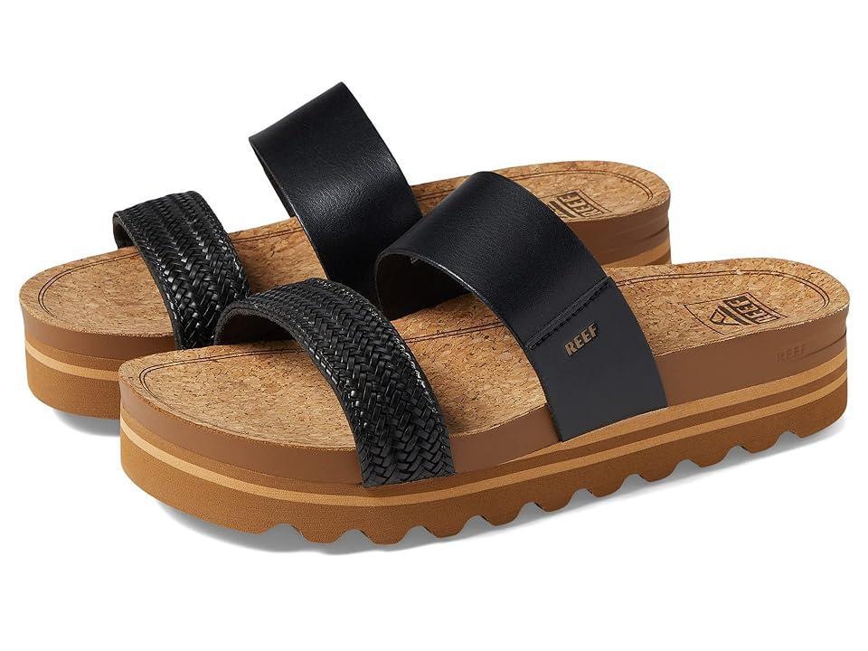 Reef Womens Cushion Vista Hi Braided Strap Platform Slides Product Image