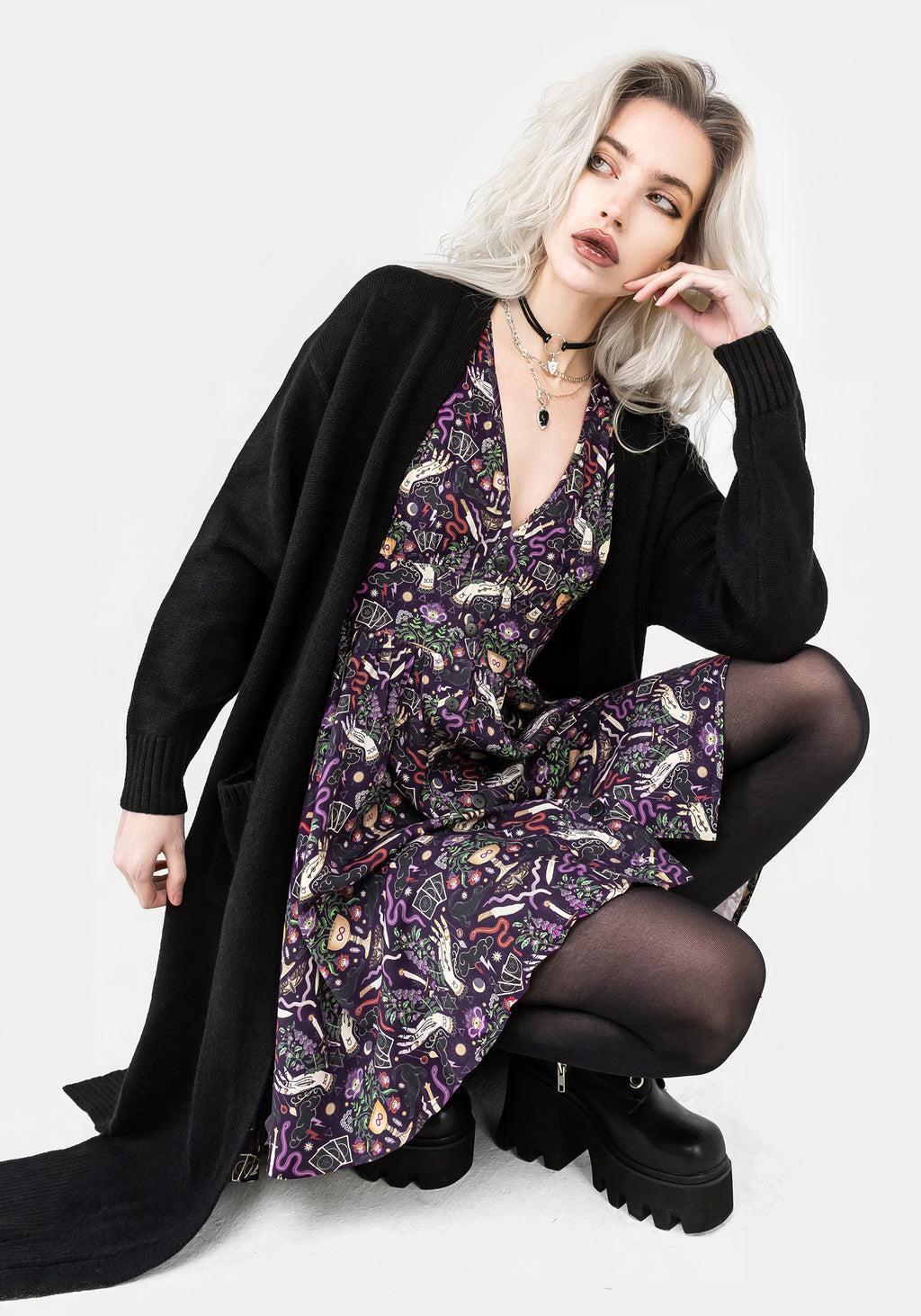 Modern Mystic Button Up Mini Dress Product Image