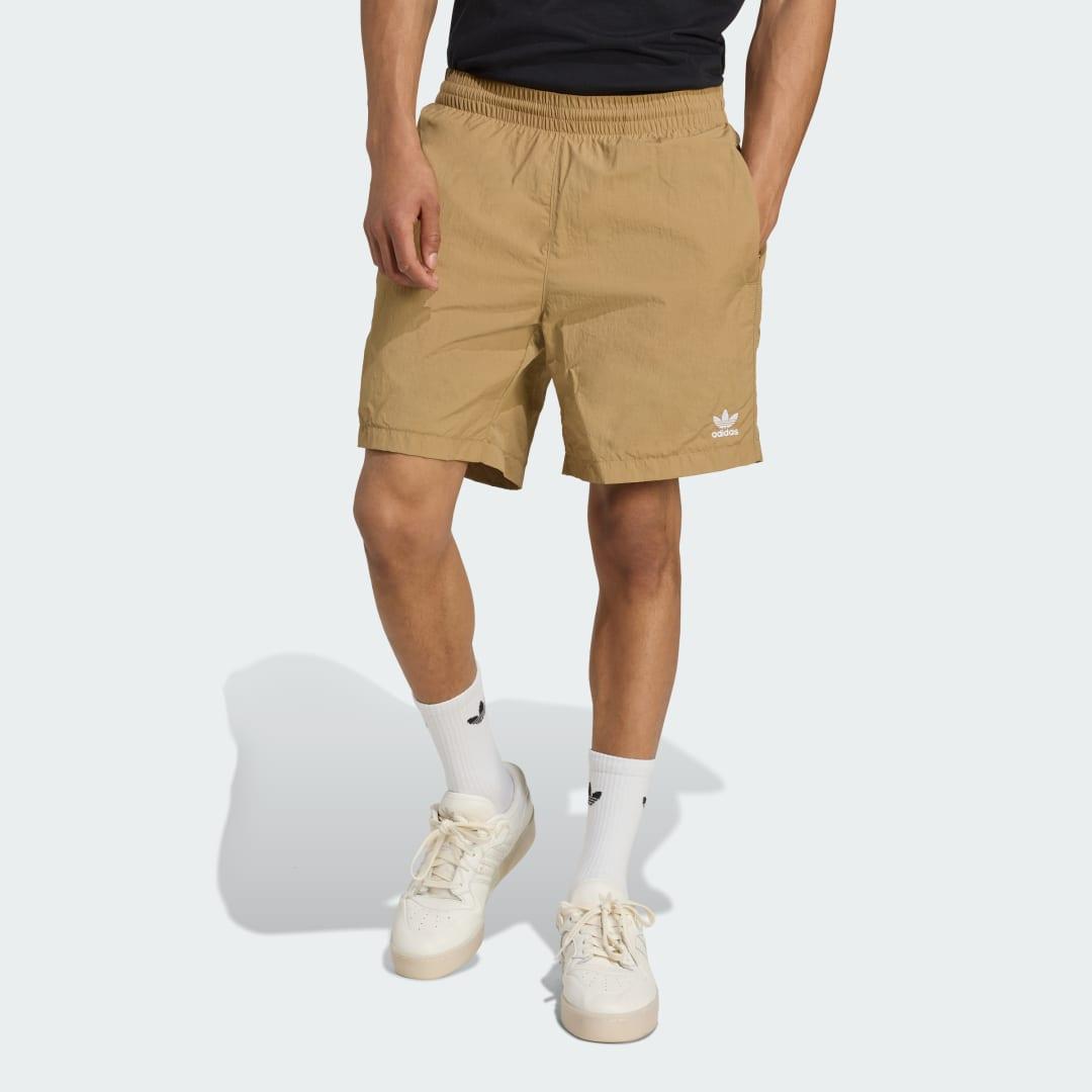 adidas Trefoil Essentials Woven Shorts Tech Olive M Mens Product Image