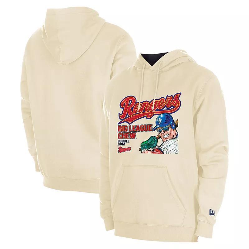 Mens New Era Cream Texas Rangers Big League Chew Pullover Hoodie Product Image