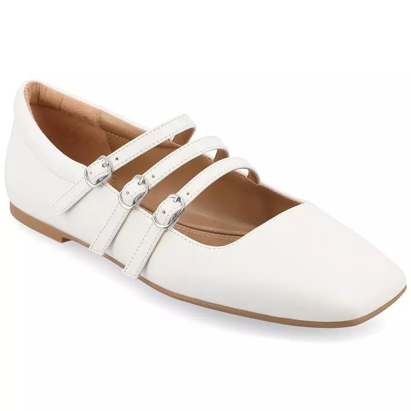 Journee Darlin Womens Tru Comfort Foam Multi Strap Square Toe Flats Product Image