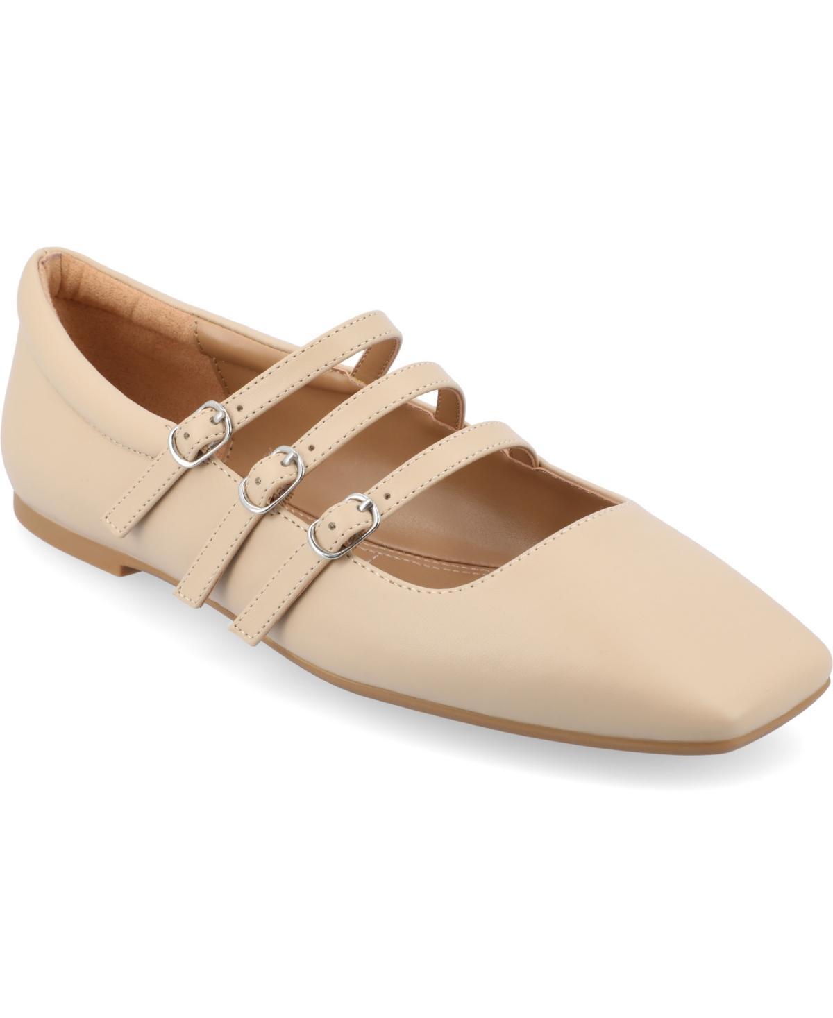 Journee Darlin Womens Tru Comfort Foam Multi Strap Square Toe Flats Product Image