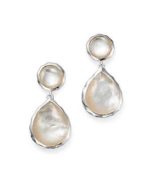 Womens Wonderland Mother-Of-Pearl, Clear Quartz & Sterling Silver Snowman Doublet Drop Earrings Product Image