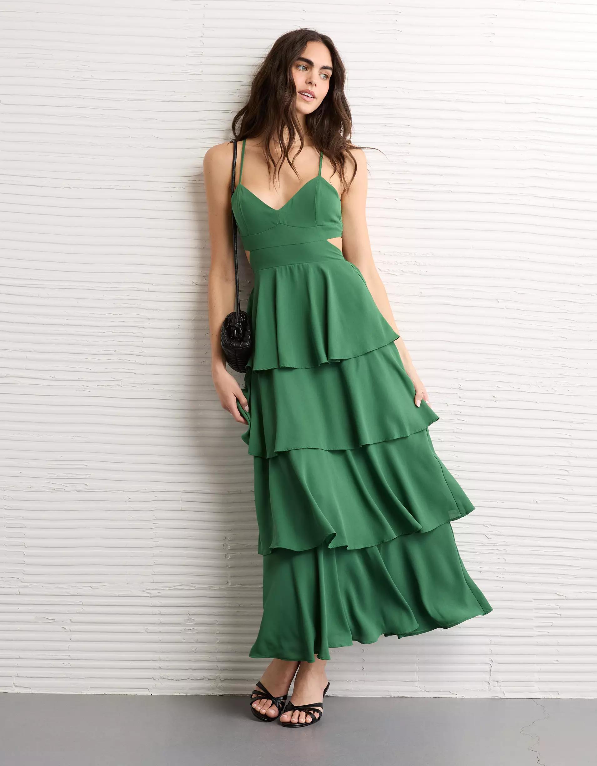AE Cut-Out Tiered Maxi Dress Women's Product Image