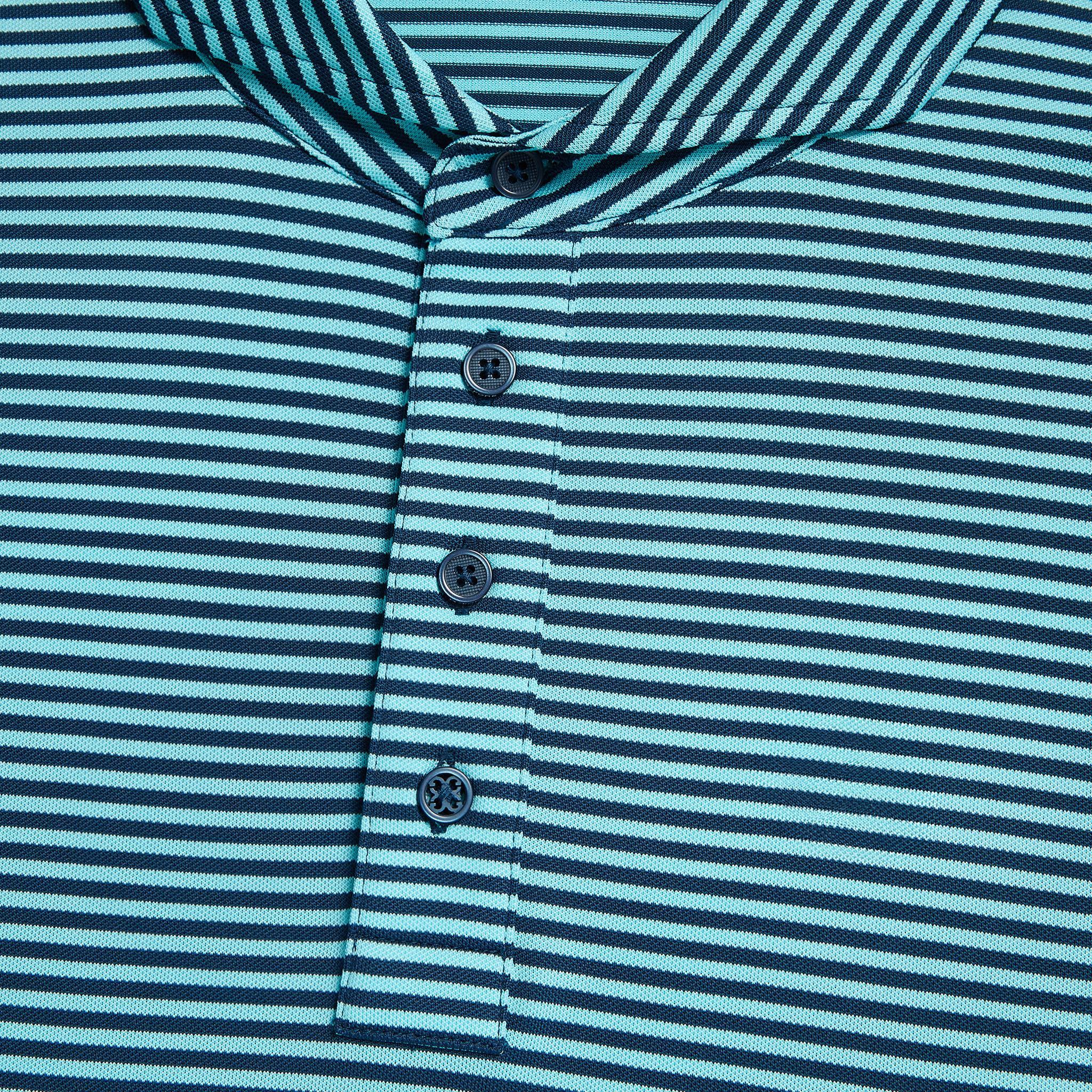 FEEDER STRIPE TECH PIQUÉ MODERN SPREAD COLLAR POLO Product Image