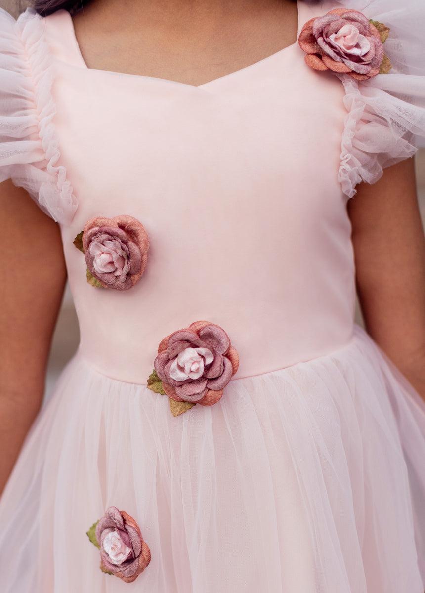 Elain Dress in Pale Pink Girls Product Image